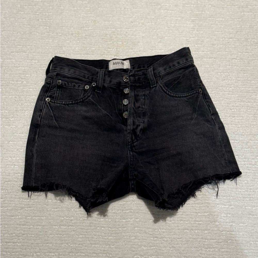 Agolde Black Jean Shorts for Women